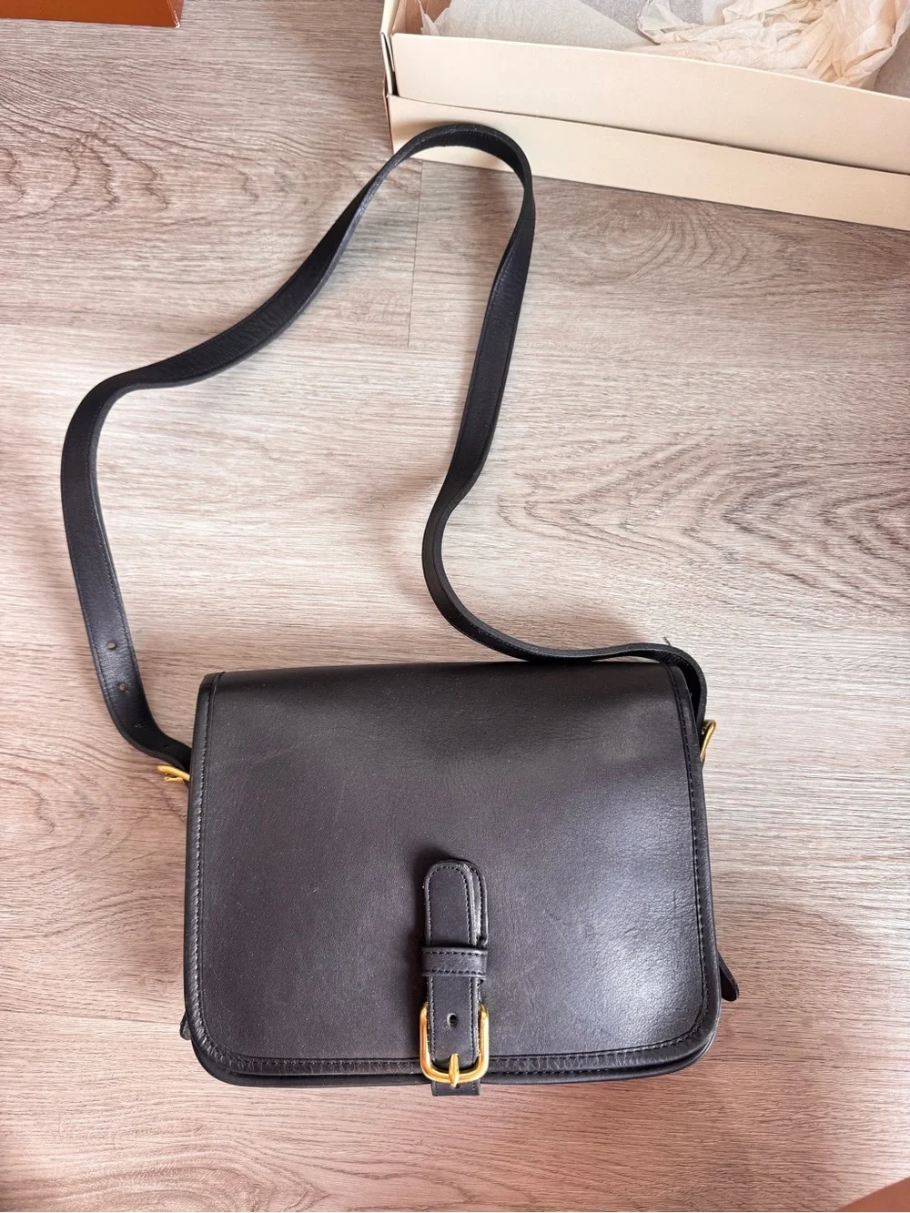 Coach structured leather